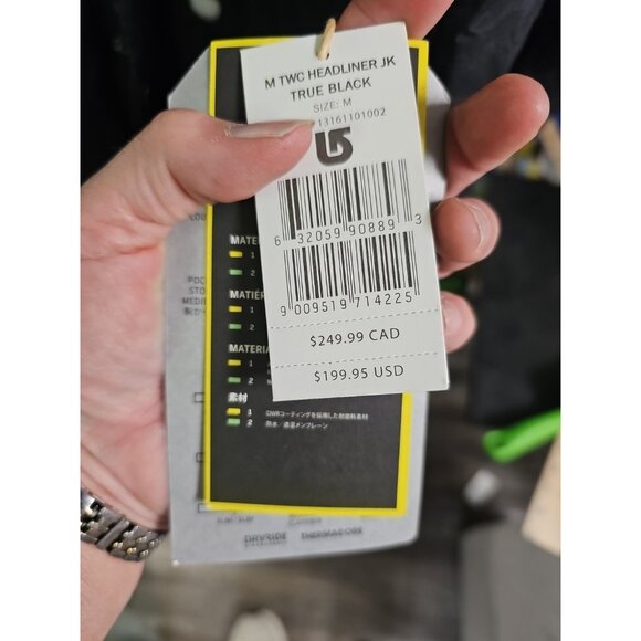 Burton The White Collection Men Ski Snowboard Jacket DryRide Medium Snow New - Picture 4 of 12